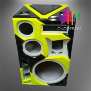 CAIXA DE SOM AMARELA VAZIA ANDRE SOM ACESSORIOS